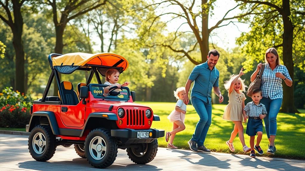 canopy equipped jeep stroller