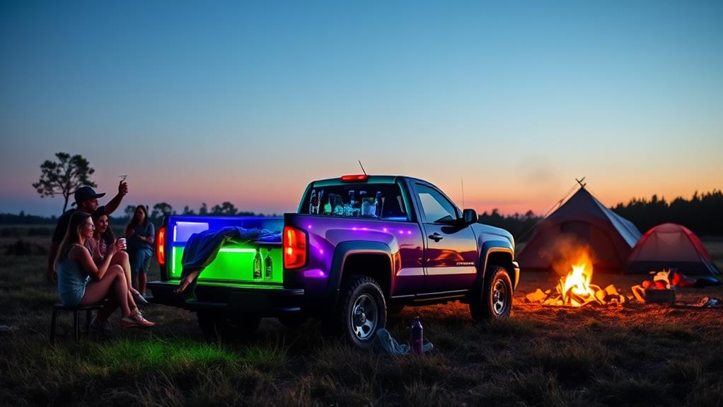 illuminated pickup truck cooler