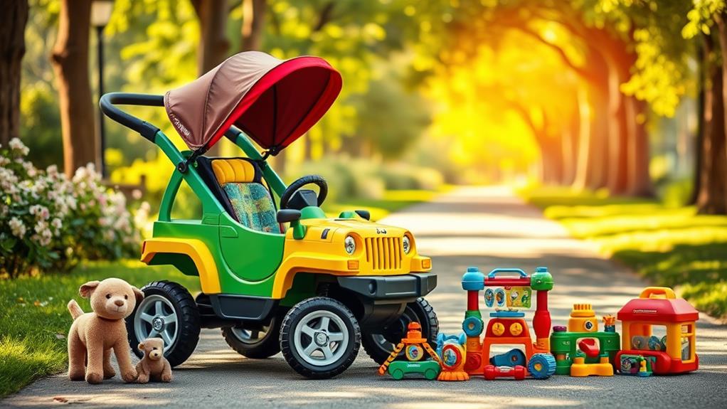 jeep themed stroller playthings